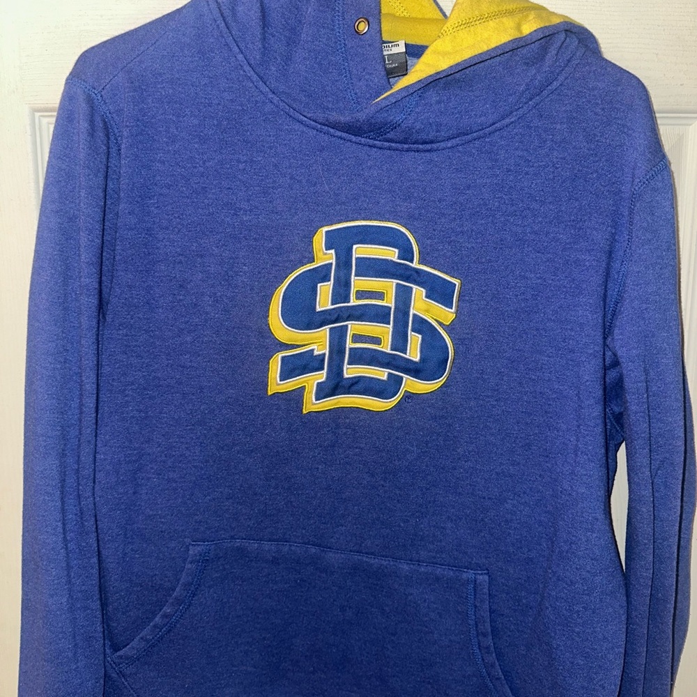 Stadium Athletics Blue and Yellow Kids Hoodie
